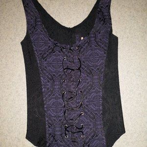 Black, purple 2 piece corset, dress